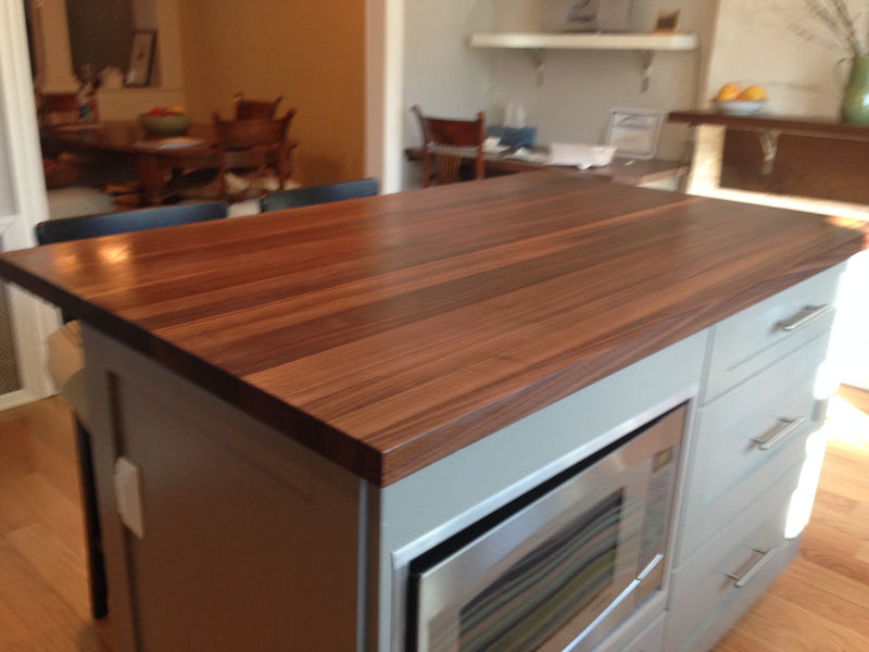 Custom Walnut Butcher Block Countertop – Edge Grain