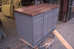 Grey Kitchen Island with Butcher Block