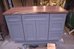 Grey Kitchen Island with Butcher Block
