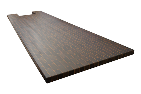 Walnut Brick and Mortar Countertop