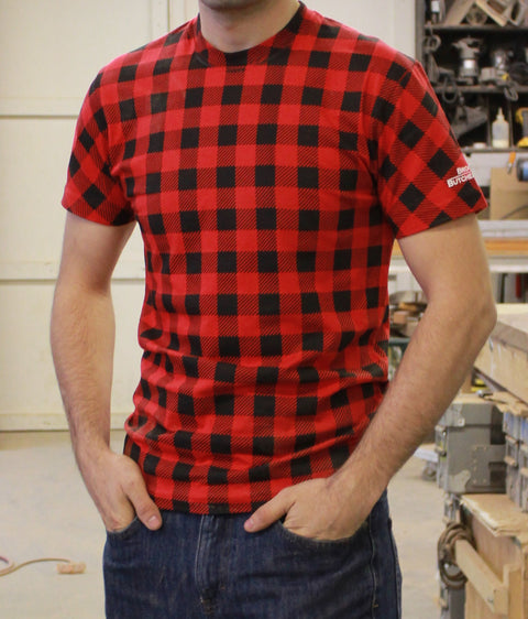 Plaid "Flannel" Printed T Shirt