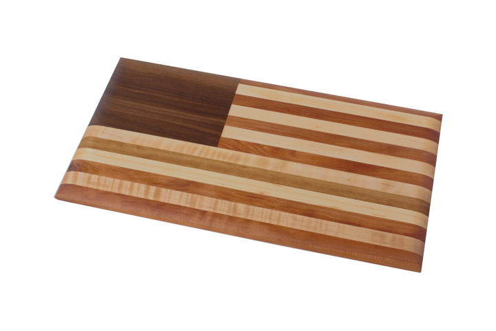 American Flag Cutting Board: a Historical Heirloom (Long Grain)