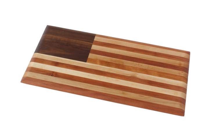 American Flag Cutting Board: a Historical Heirloom (Long Grain)