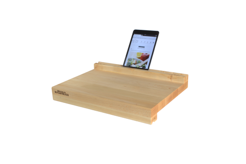 iBlock : The Cutting Board That Holds Your Tablet (Long Grain Maple)