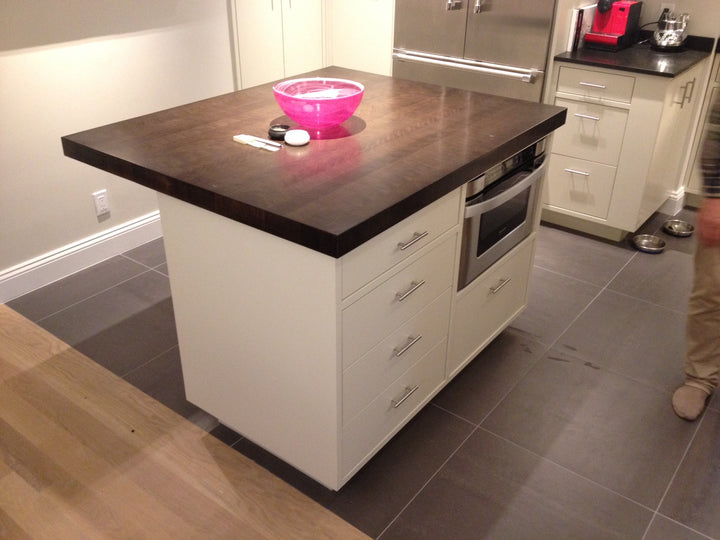 Custom end grain Walnut kitchen island